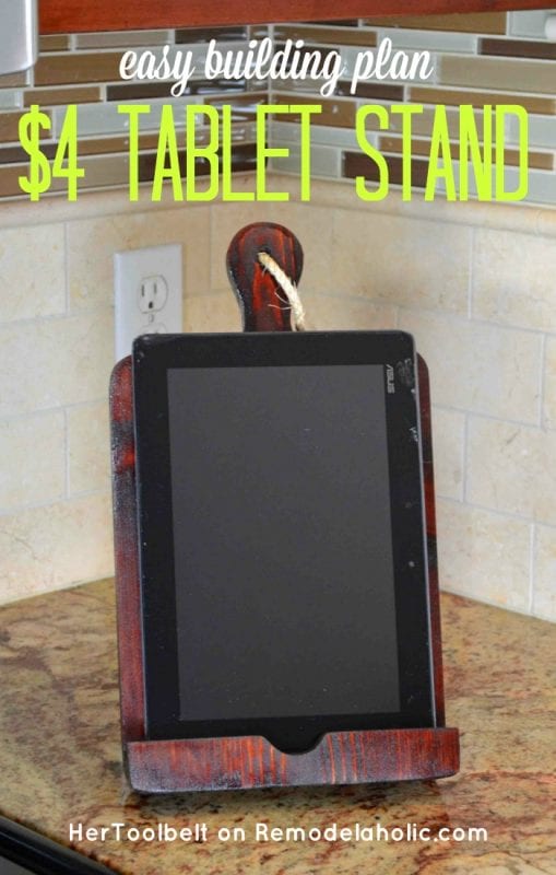 DIY Tablet Stand Tutorial - just $4 to make this! @Remodelaholic