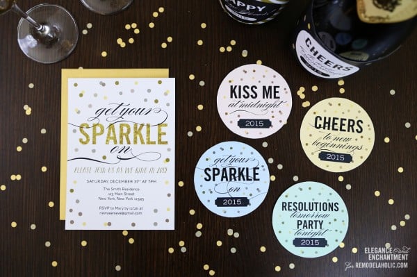 Free Printable New Year's Eve Party Drink Coasters