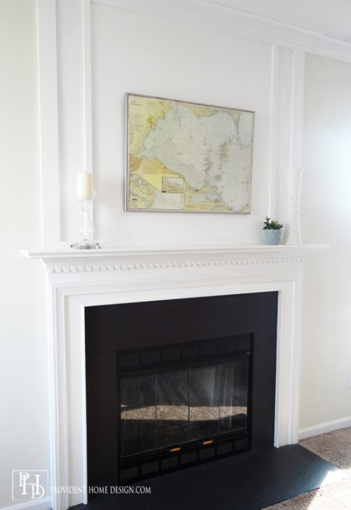 How to Add Woodwork Trim Above The Fireplace Mantel | Remodelaholic