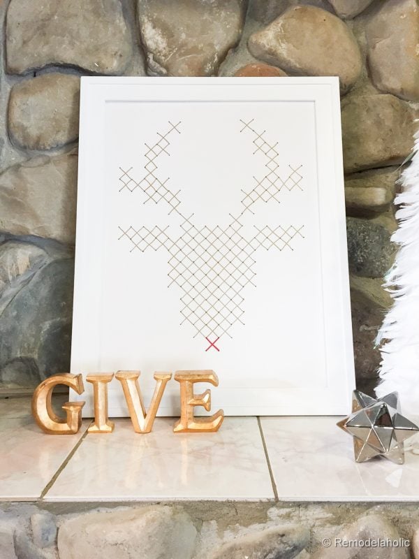 Rudolph Faux Embroidery Art Tutorial by @Remodelaholic-2578
