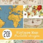 20 Free Vintage Map Printable Images | Remodelaholic.com #art #printable #maps