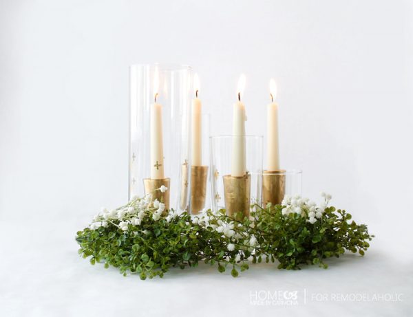 DIY shot glass candle holder table setting - Home made by Carmona for Remodelaholic