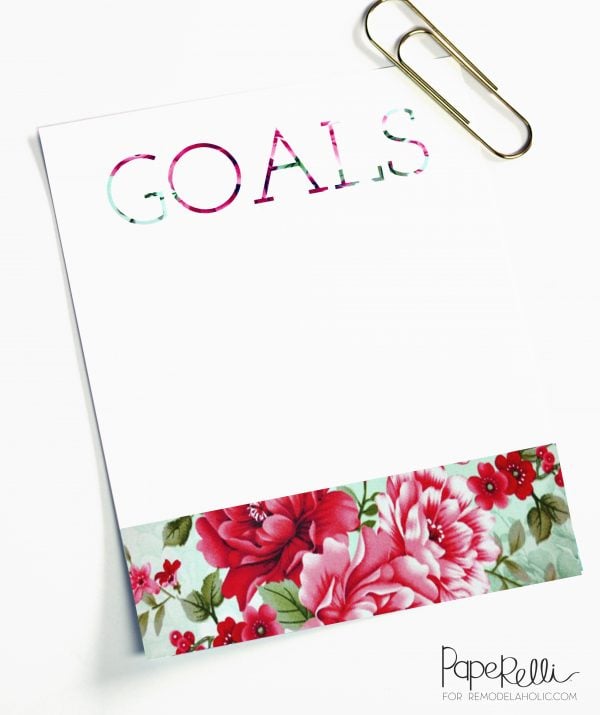 Goals Printable by Paperelli for @Remodelaholic