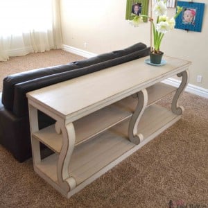 console table with scroll legs sq