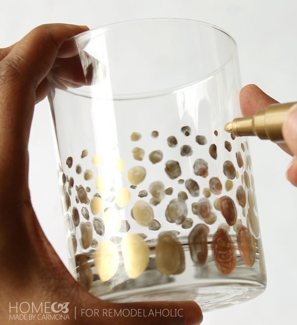 sharpie decorated glasses - for Remodelaholic