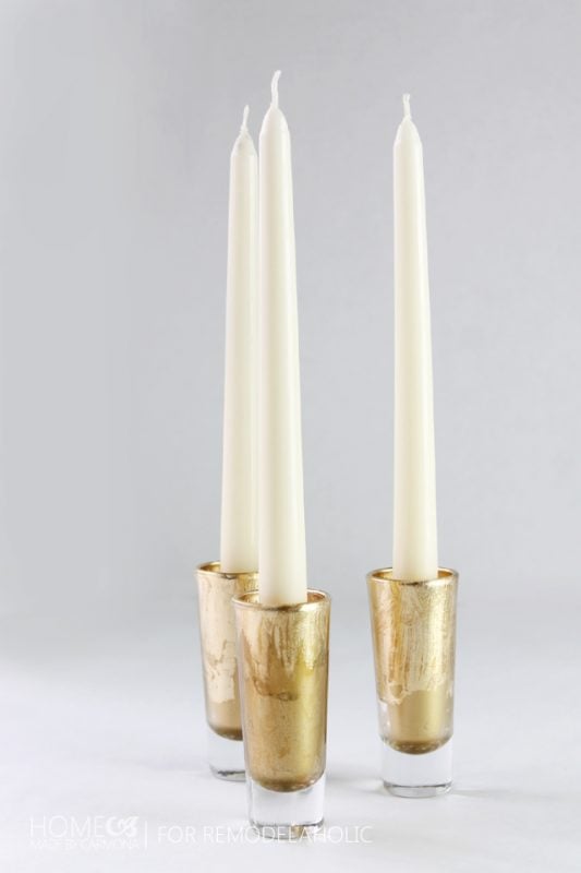 Shot glasses turned candle holders - Home Made by Carmona for Remodelaholic