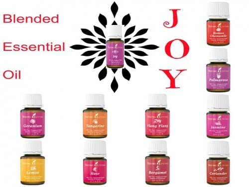 Joy blended essential oil, a blend the uses of Bergamot, Ylang Ylang, Geranium, Coriander, Lemon, Tangerine, Jasmine, Roman Chamomile, Palmarosa, and Rose. Learn all the uses of Joy Essential Oil via tipsaholic.com #joy #blendedoils #youngliving #younglivingoils #essentialoils