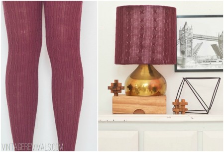 Lampshade makeover with tights 18