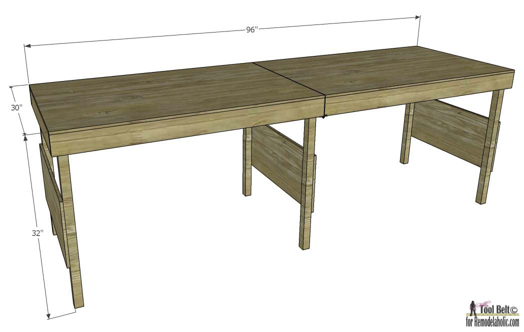 Portable workbench- overall dimensions