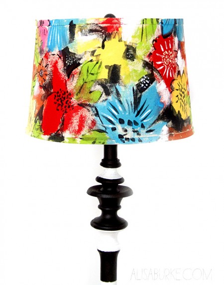 painted shade lamp revamp 20