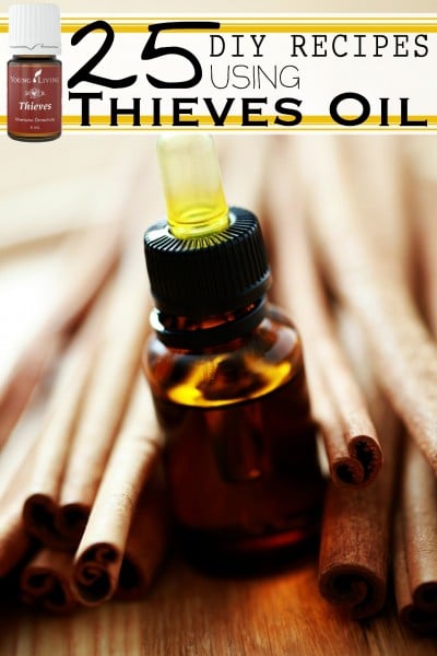 Thieves Essential Oil Blend is handy. There are a myriad of ways you can use Thieves oil, and many different products you can make to use. 25 DIY Recipes Using Thieves Essential Oil via @tipsaholic #oils #EO #essentialoils #thieves #oilrecipes #youngliving #younglivingessentialoils