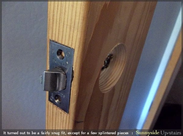 Adding Hardware to a Hand Built Door by Sunnyside Up-stairs featured on @Remodelaholic