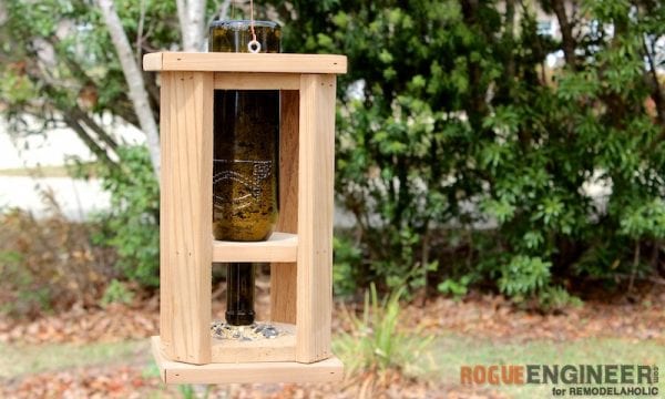 DIY Wine Bottle Bird Feed - Free Tutorial - Rogue Engineer