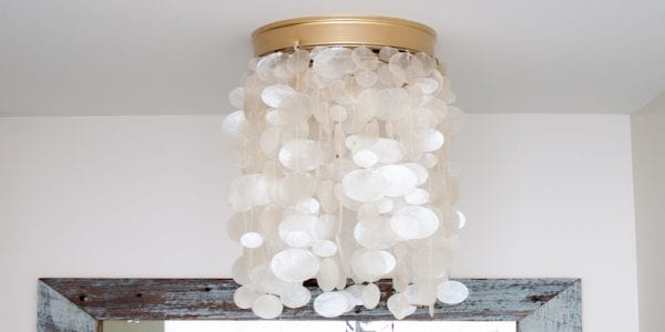 Ban your boob light! Change it to a drum shade or capiz fixture in as little as five minutes, no tools required!