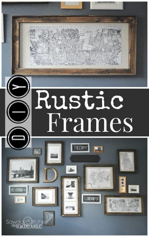 Easy and inexpensive Pottery Barn style DIY rustic frames -- any size!