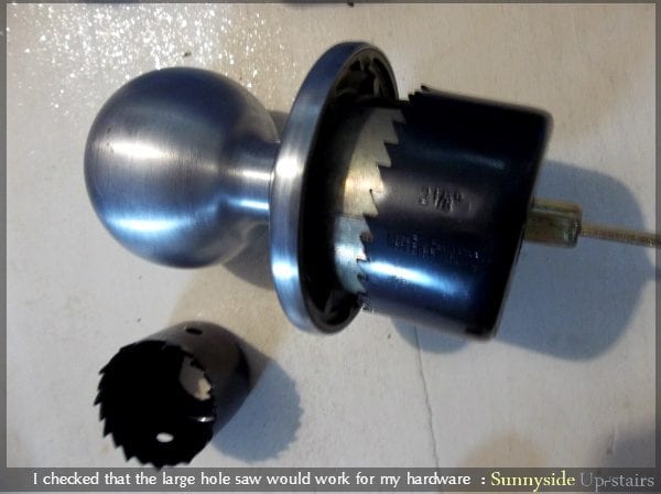 How to Add Hardware to a Newly Built Door by Sunnyside Up-stairs featured on @Remodelaholic