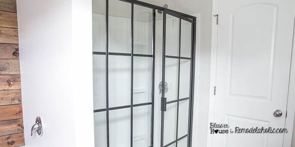 DIY industrial factory window shower door