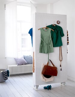 Pegboards can be used in every room in your house! Here are 32 pegboard ideas to show you just how versatile the humble pegboard can be. 32 Pegboard Ideas For Every Room in Your House via @tipsaholic #pegboard #diy #homedecor #home