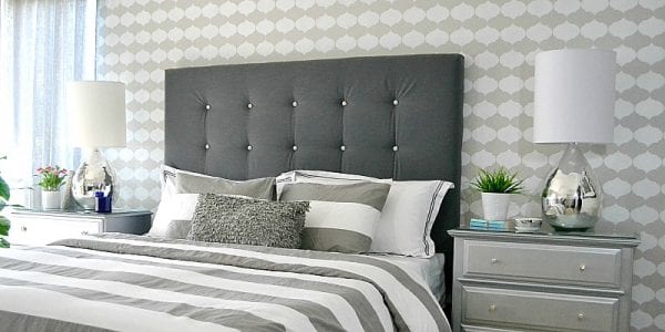 DIY Upholstered Headboard Tutorial - TinySidekick.com for Remodelaholic