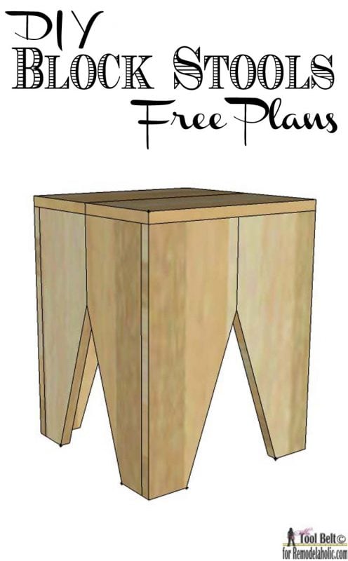 Need some extra seating? Build a modern block stool with these easy and free plans.