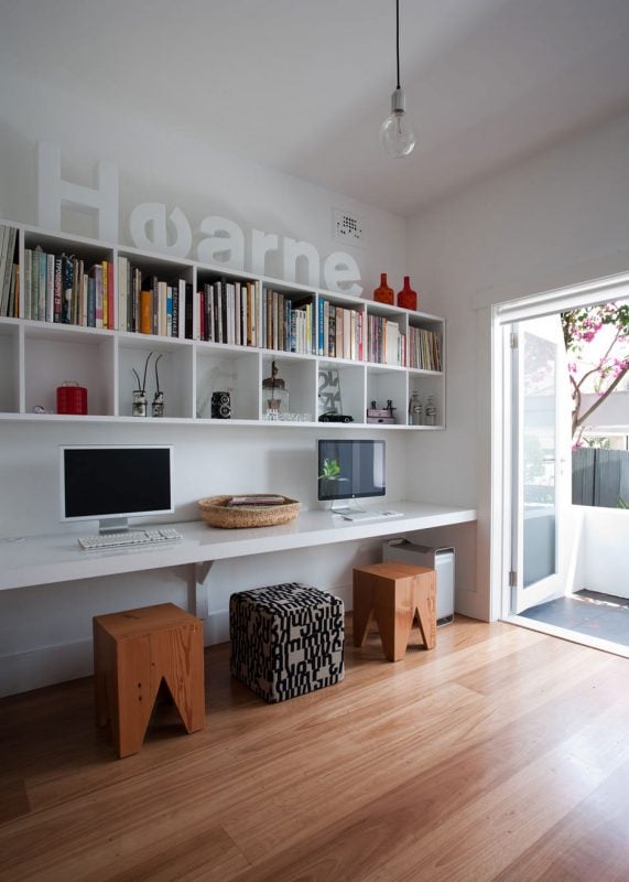 Build modern block stools inspired by these with the free tutorial at Remodelaholic.com