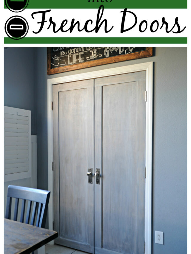 Turn Bifold Doors Into French Doors Sawdust2stitches For Remodelaholic.com