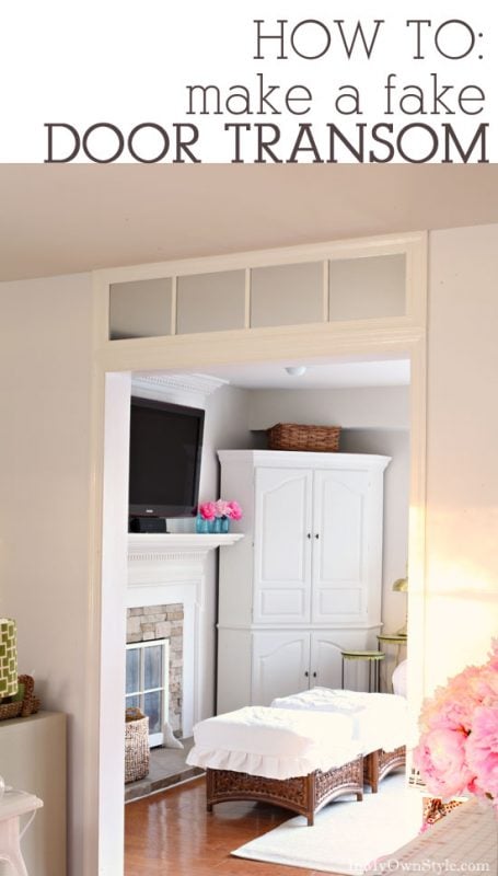diy faux transom window over door frame - In My Own Style