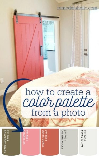 How to create a paint color palette from a photo. 6 free apps that make it easy. Great for decorating a cohesive room and home! @Remodelaholic