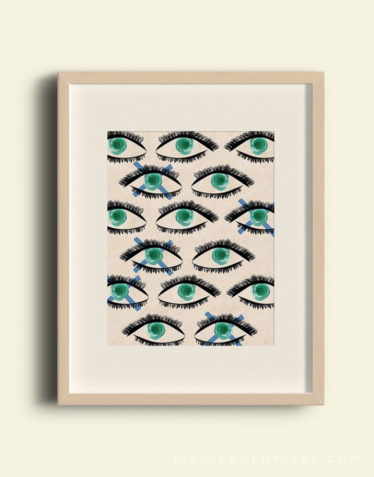 Free Modern Art Printable: Kaleidoscope Eyes | Remodelaholic