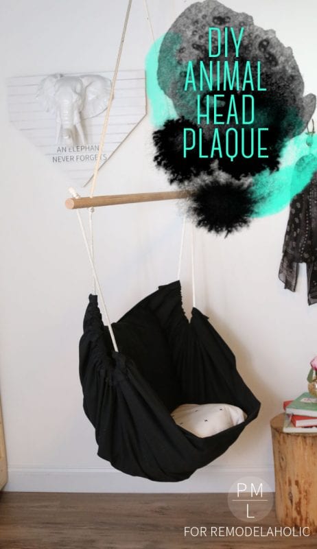 This DIY animal head plaque is a fun, modern, way to spice up your space!