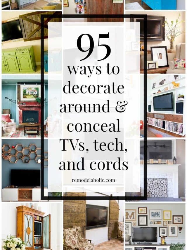 Cropped 95 Ways To Decorate Around Or Hide Disguise A Television Electronics And Cords @Remodelaholic.jpg