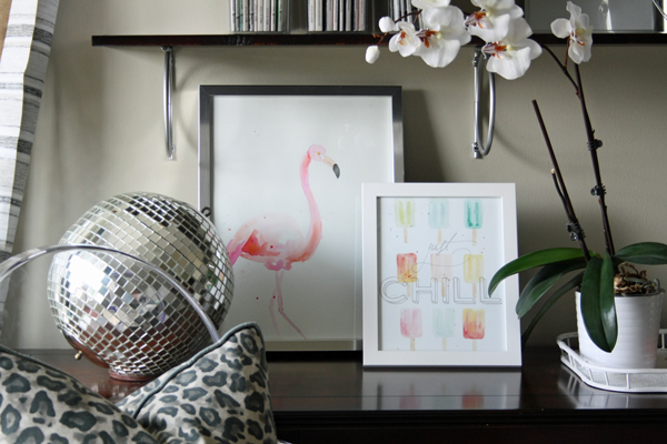 Summer Printable Art, Watercolor Popsicle Print Set, Sarah Langtry For Remodelaholic