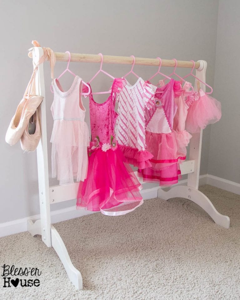 Dressing Up Rack DIY Dress Up Storage | Remodelaholic