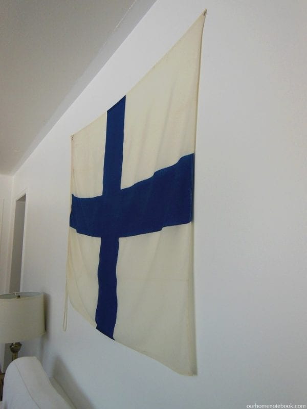Large Wall Decor Ideas: diy large flag art (Our Home Notebook)