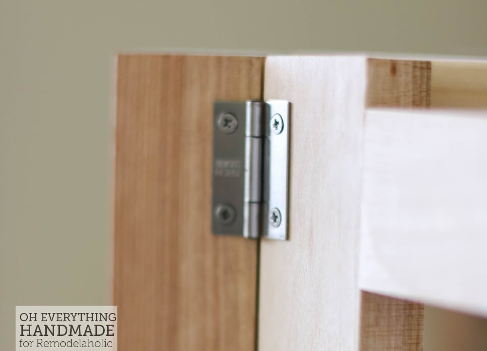 Craft Table made from scrap wood - attach hinges
