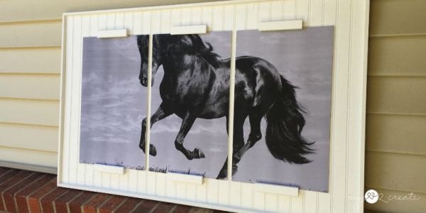 triptych frame with print image