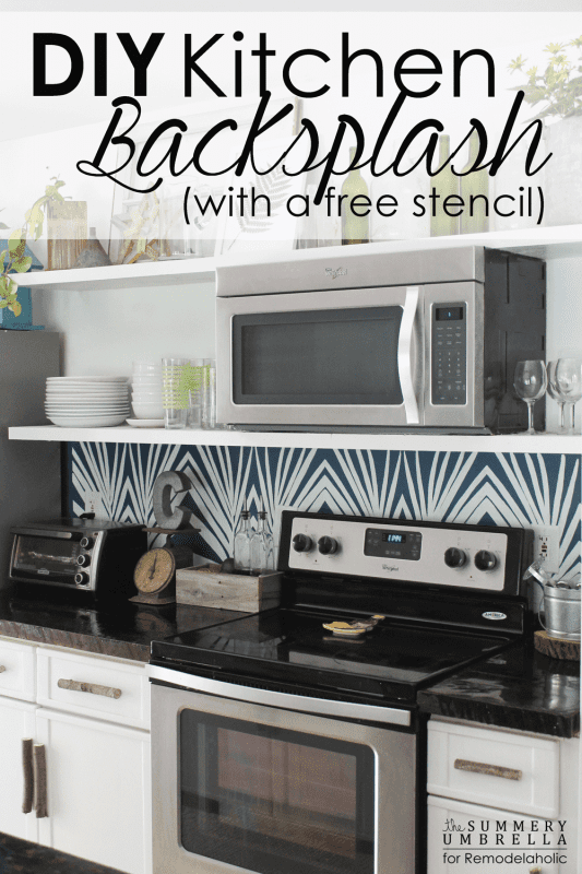 Update your kitchen in a weekend with a do-it-yourself backsplash stencil! This tutorial shows you how to create your own DIY stencil using a provided template, or use your own design to make your backsplash custom. 