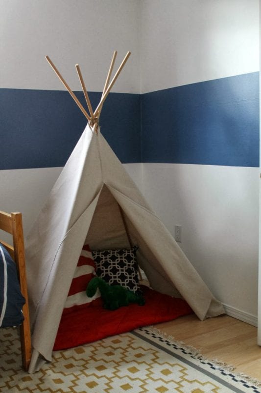 no sew teepee from a dropcloth