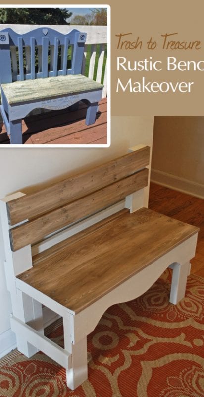 realhappyspace painted bench makeover