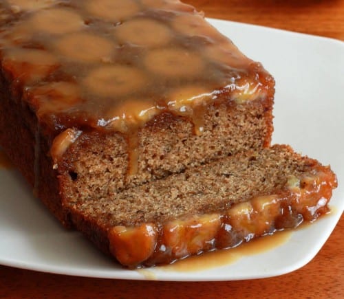 caramel banana upside down bread sweet bread recipe