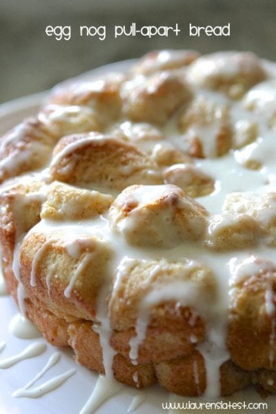 egg nog pull apart bread recipe