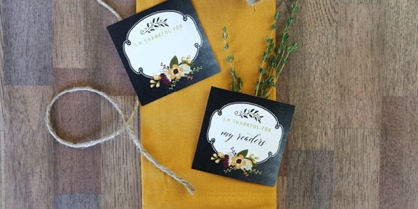 Free Printable &ldquo;I am thankful for&hellip;&rdquo; cards for Thanksgiving dinner. Print cards to hand out to everyone at your table and share your gratitude with on another! Designs by Elegance and Enchantment for Remodelaholic.