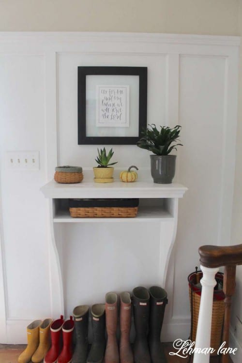 DIY Built-In Entryway Table with Board and Batten | Remodelaholic