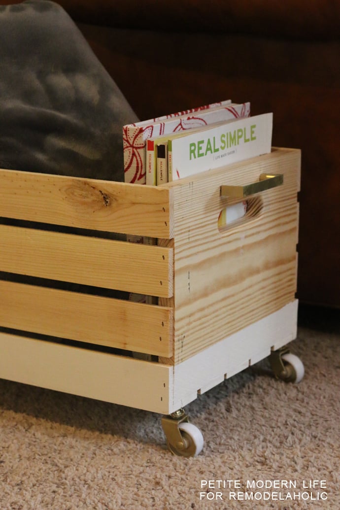 DIY Wood Blanket Box on Wheels Remodelaholic