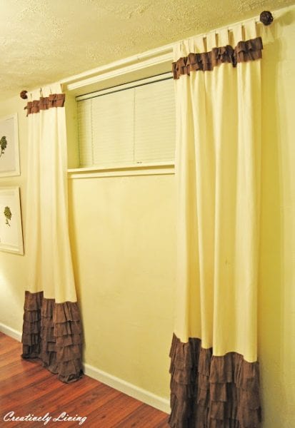 add ruffles white curtains