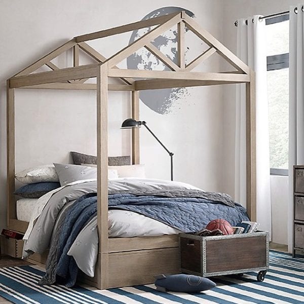 house bed frame for full-queen sized bed via bestkiddos