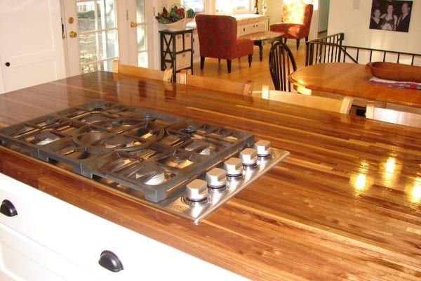self-installed butcherblock kitchen island countertop Dusty Butts