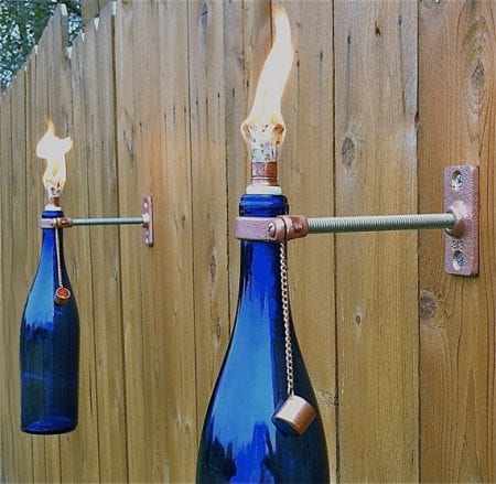 wine bottle tiki torches