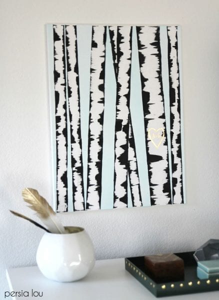 This birch tree painting is so much easier than it looks! DIY tutorial