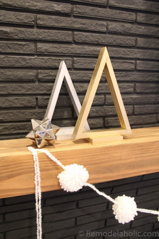 These little triangle trees are perfect for my winter and Christmas decor! Easy to make and in any color you want. 